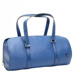 مملوكة مسبقًا Louis Vuitton Toledo Blue Epi Leather Soufflot Bag