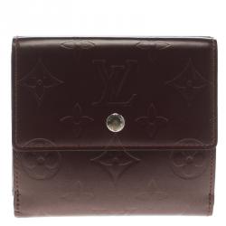 Louis Vuitton Maroon Monogram Vernis Elise Wallet