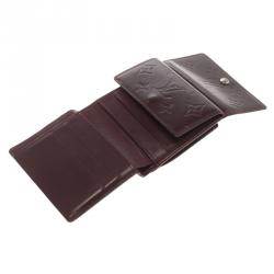 Louis Vuitton Maroon Monogram Vernis Elise Wallet