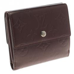 Louis Vuitton Maroon Monogram Vernis Elise Wallet