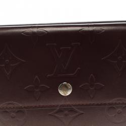 Louis Vuitton Maroon Monogram Vernis Elise Wallet