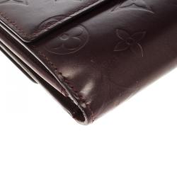 Louis Vuitton Maroon Monogram Vernis Elise Wallet