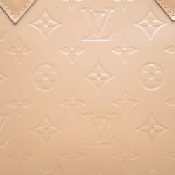 Pre Owned Louis Vuitton Beige Monogram Vernis Alma GM Bag