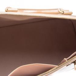 Pre Owned Louis Vuitton Beige Monogram Vernis Alma GM Bag