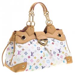 مملوكة مسبقًا حقيبة لوي فيتون يورسولا كانفاس مونوغرامي متعددة الألوان بيضاء