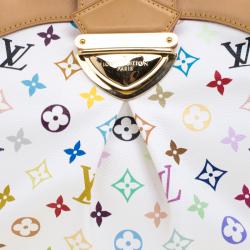 مملوكة مسبقًا حقيبة لوي فيتون يورسولا كانفاس مونوغرامي متعددة الألوان بيضاء