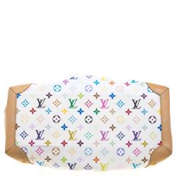 مملوكة مسبقًا حقيبة لوي فيتون يورسولا كانفاس مونوغرامي متعددة الألوان بيضاء