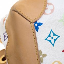 مملوكة مسبقًا حقيبة لوي فيتون يورسولا كانفاس مونوغرامي متعددة الألوان بيضاء