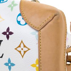 مملوكة مسبقًا حقيبة لوي فيتون يورسولا كانفاس مونوغرامي متعددة الألوان بيضاء