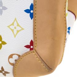 مملوكة مسبقًا حقيبة لوي فيتون يورسولا كانفاس مونوغرامي متعددة الألوان بيضاء