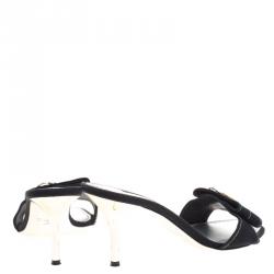 Louis Vuitton Black Canvas Love Slides Size 38