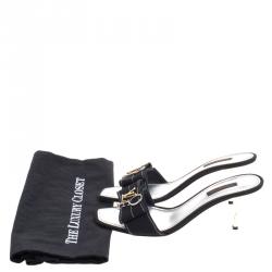 Louis Vuitton Black Canvas Love Slides Size 38