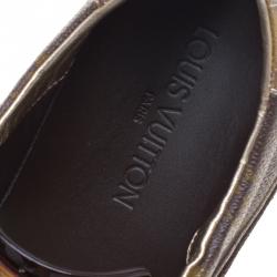 Louis Vuitton Brown Monogram Canvas and Suede Speeding Velcro Sneakers Size 39