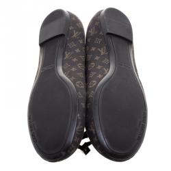 Pre Owned Louis Vuitton Brown Monogram Idylle Debbie Ballet Flats Size 41