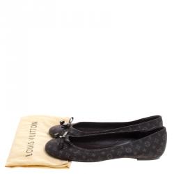 Pre Owned Louis Vuitton Brown Monogram Idylle Debbie Ballet Flats Size 41