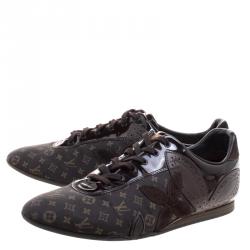 Louis Vuitton Brown Monogram Idylle and Leather Salsa Sneakers Size 41