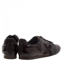 Louis Vuitton Brown Monogram Idylle and Leather Salsa Sneakers Size 41