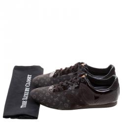Louis Vuitton Brown Monogram Idylle and Leather Salsa Sneakers Size 41