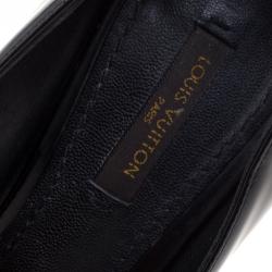 Pre Owned Louis Vuitton Black Leather Pointed Toe Pumps Size 37