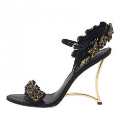 مملوكة مسبقًا صندل لوي فيتون أسود و ذهبي إصدار محدود مقاس 37