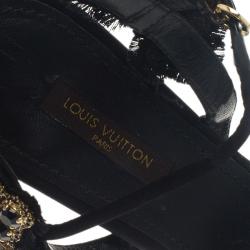 مملوكة مسبقًا صندل لوي فيتون أسود و ذهبي إصدار محدود مقاس 37