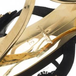 مملوكة مسبقًا صندل لوي فيتون أسود و ذهبي إصدار محدود مقاس 37