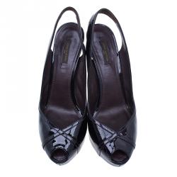 Pre Owned صندل لوي فيتون تامارا جلد فيرنيه أمارنت مونوغرامي مقاس 40