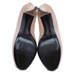 Pre Owned حذاء لوي فيتون أوه ريلي! جلد وردي لامع بمقدمة مفتوحة مقاس 40