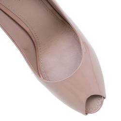 Pre Owned حذاء لوي فيتون أوه ريلي! جلد وردي لامع بمقدمة مفتوحة مقاس 40