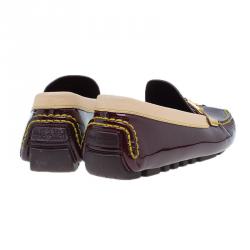 مملوكة مسبقًا حذاء لوفرز لوي فيتون زن جلد أحمر داكن مقاس 38.5