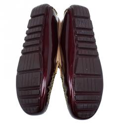 مملوكة مسبقًا حذاء لوفرز لوي فيتون زن جلد أحمر داكن مقاس 38.5
