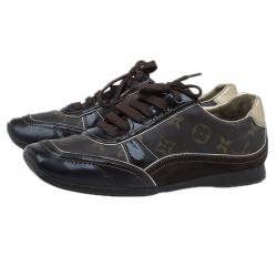 Pre Owned حذاء رياضي لوي فيتون مقدمة مربعة بني مونوغرامي مقاس 38.5