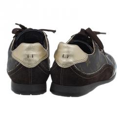 Pre Owned حذاء رياضي لوي فيتون مقدمة مربعة بني مونوغرامي مقاس 38.5