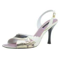 Pre Owned صندل لوي فيتون دورسي بني مونوغرامي مقاس 38.5