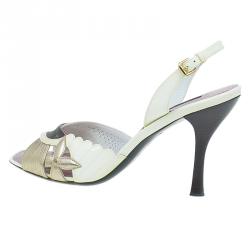 Pre Owned صندل لوي فيتون دورسي بني مونوغرامي مقاس 38.5