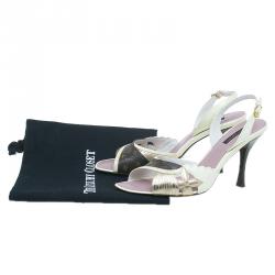 Pre Owned صندل لوي فيتون دورسي بني مونوغرامي مقاس 38.5