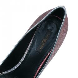 مملوكة مسبقًا Louis Vuitton Pink Satin Moir Galourize Me Peep Toe Pumps Size 37.5
