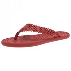 Pre Owned Louis Vuitton Red Rubber Tatoo Thong Sandals Size 39