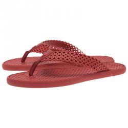 Pre Owned Louis Vuitton Red Rubber Tatoo Thong Sandals Size 39