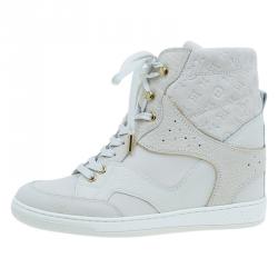 Louis Vuitton Suede and Leather Cliff Top Sneaker Boots Size 35