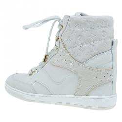 Louis Vuitton Suede and Leather Cliff Top Sneaker Boots Size 35