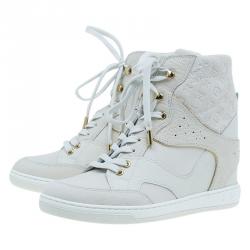 Louis Vuitton Suede and Leather Cliff Top Sneaker Boots Size 35