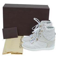 Louis Vuitton Suede and Leather Cliff Top Sneaker Boots Size 35