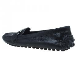 Pre Owned Louis Vuitton Black Buckle Loafers Size 37