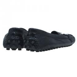 Pre Owned Louis Vuitton Black Buckle Loafers Size 37