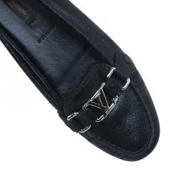 Pre Owned Louis Vuitton Black Buckle Loafers Size 37