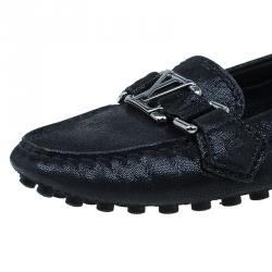 Pre Owned Louis Vuitton Black Buckle Loafers Size 37