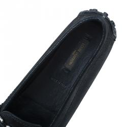 Pre Owned Louis Vuitton Black Buckle Loafers Size 37