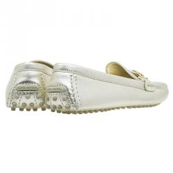 مملوكة مسبقًا Louis Vuitton Metallic Gold Leather Zen Loafers Size 35