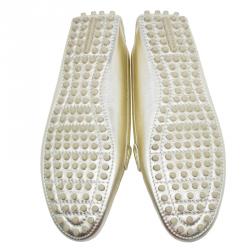 مملوكة مسبقًا Louis Vuitton Metallic Gold Leather Zen Loafers Size 35